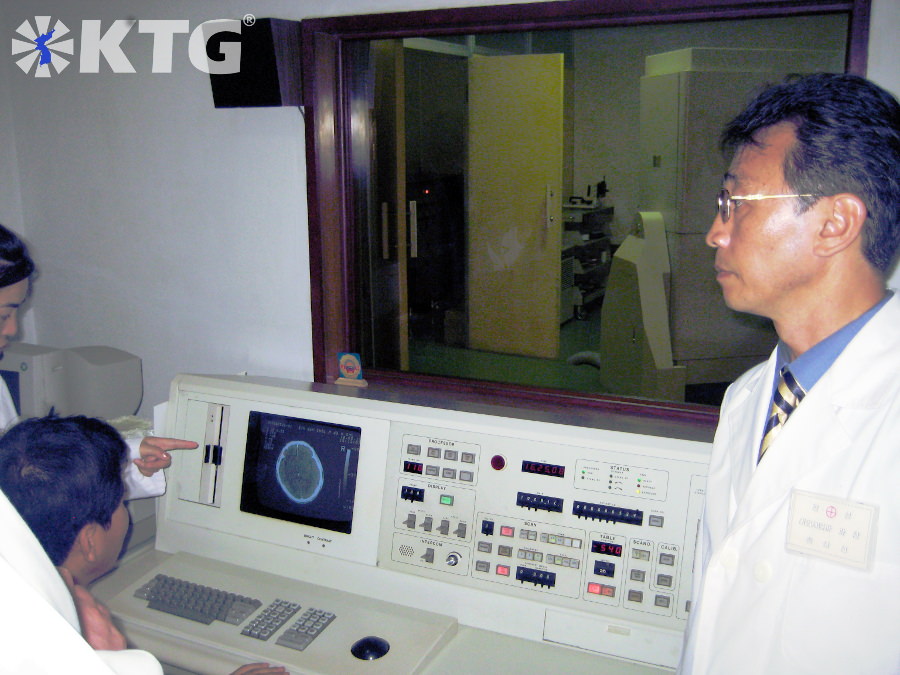 North Korean doctors at the Pyongyang Maternity Hospital in North Korea. Trip arranged by KTG Tours