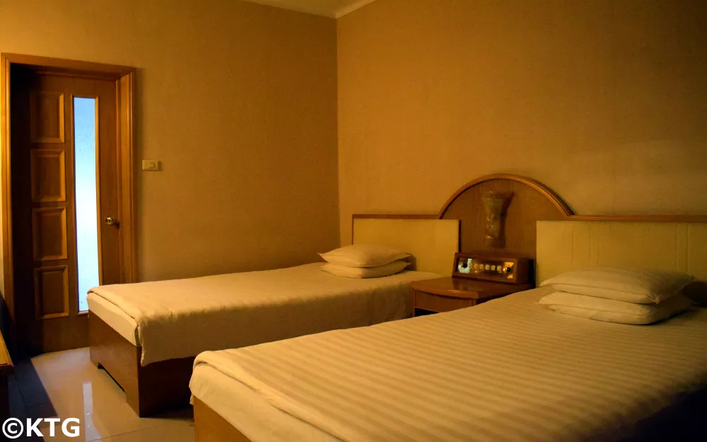 Camera di prima classe nell'hotel Haebangsan, Pyongyang (Corea del Nord)