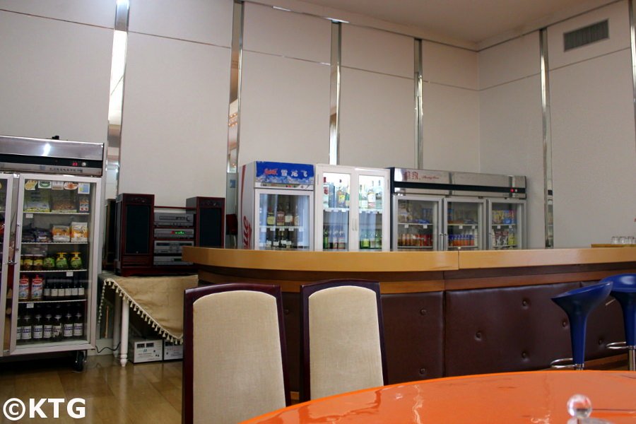 Bar at the Nampo Ryonggang Hot Spa Hotel in the DPRK, North Korea. Discover the DPRK with KTG Tours