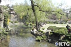 Historical and natural relics in Moranbong Park North Korea