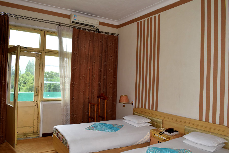 Standard room at the Songdowon Hotel in Wonsan, North Korea officially called the DPRK. Picture taken by KTG