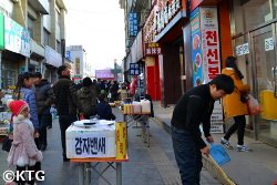 Street Market in Helong City in the Korean Autonomous Prefecture of Yanbian in Jilin province, China