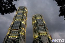 Skyscrapers in Ryomyong new street in Pyongyang with KTG Tours