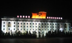 Kim Il Sung Square at night