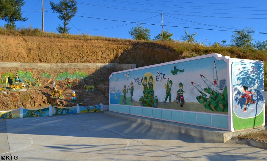 Kindergarten playground in Rajin, Rason, DPRK (North Korea) with KTG Tours