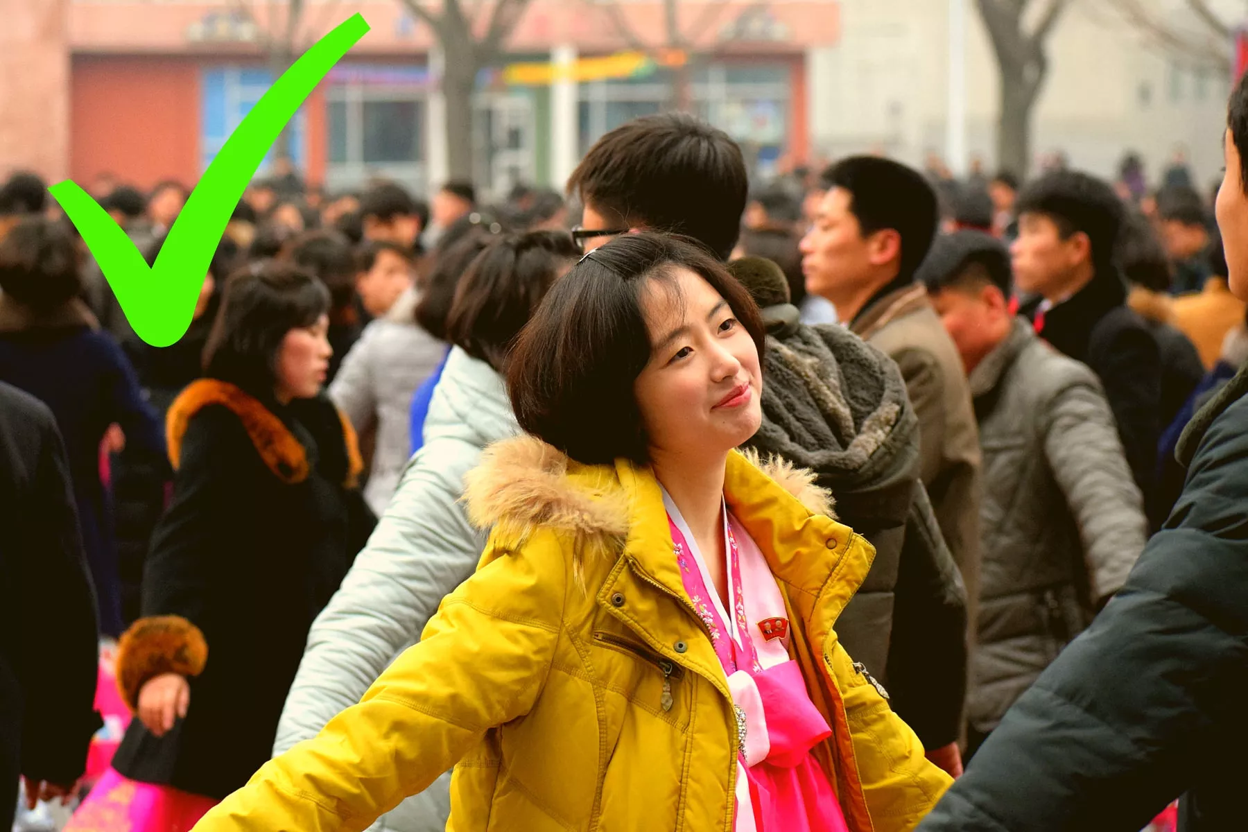 Mass Dances on Kim Jong Il's Birthday in Pyongyang, North Korea, DPRK. Trip arranged by KTG Tours