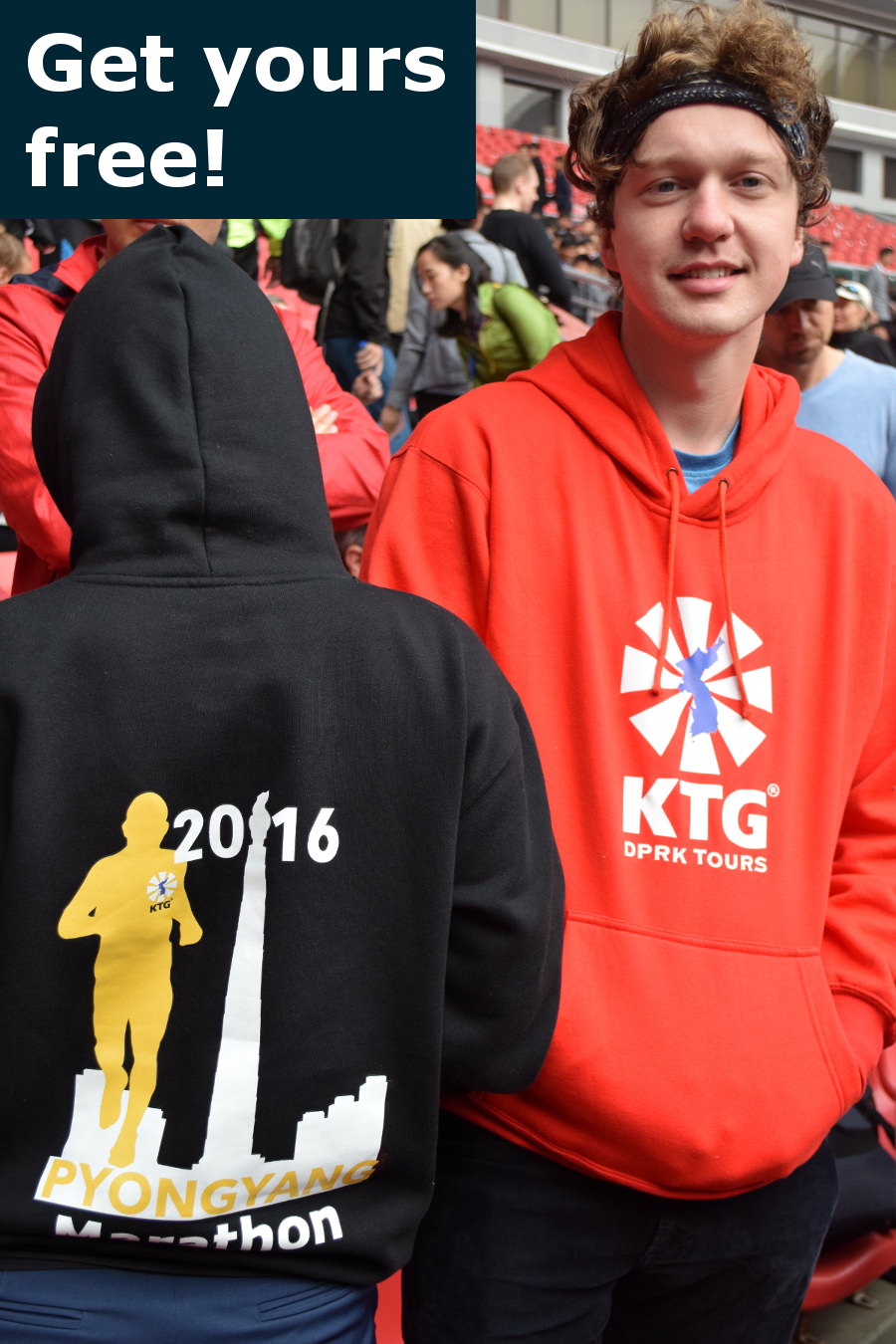 Get a free Pyongyang Marathon hoody designed by KTG