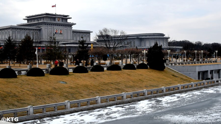 Kumsusan Memorial Palace in the winter, Pyongyang, DPRK (North Korea)