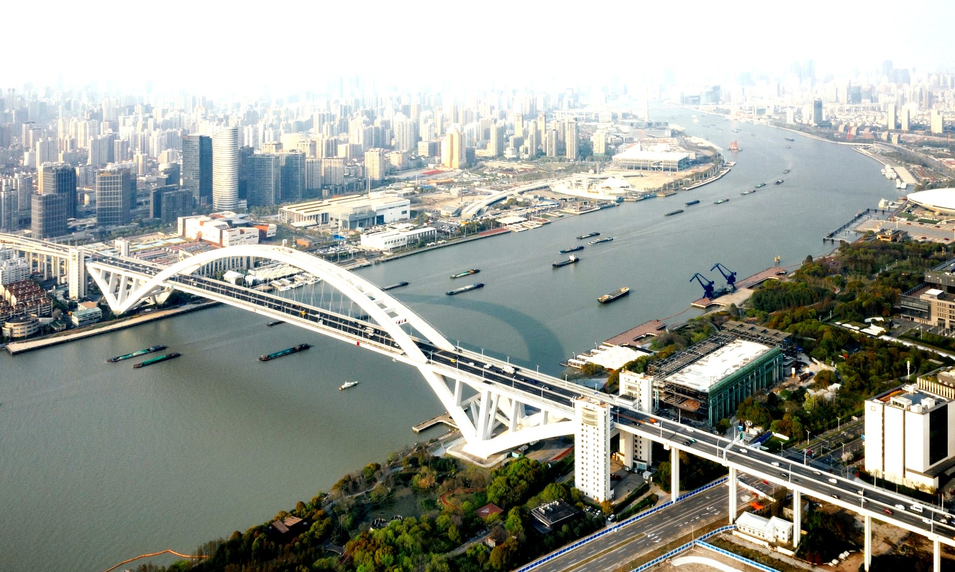 Lupu Bridge in Shanghai, China