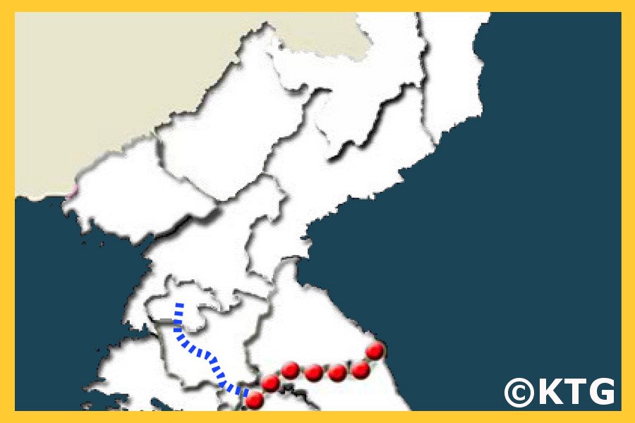 Ubicación de Kaesong en Corea del Norte (RPDC). Kaesong se encuentra en la provincia de Hwanghae del Norte. Todos nuestros tours grupales incluyen una visita a esta ciudad única.