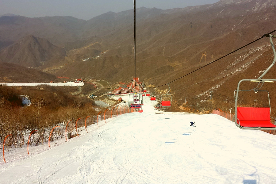 Skiing at the Masikryong ski resort in the DPRK. Ski trip arranged by KTG Tours