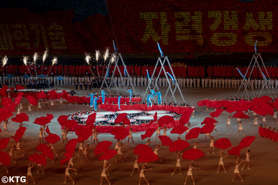 Mass Games in Pyongyang the capital city of North Korea (DPRK) with KTG Tours