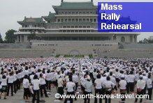 Mass Rally rehearsal in Pyongyang, capital North Korea