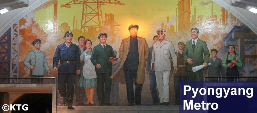 Pyongyang Metro, mosaic of President Kim Il Sung