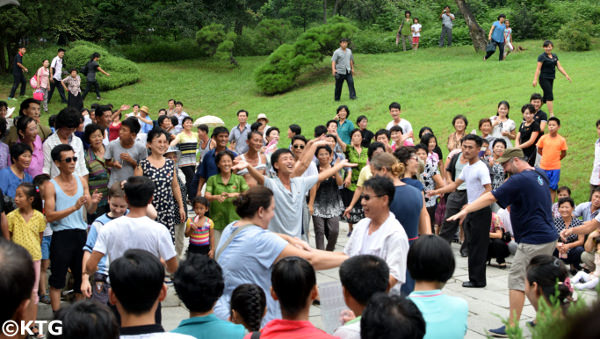 Moran Park on Liberation Day in Pyongyang, capital city of North Korea (DPRK) with KTG Tours