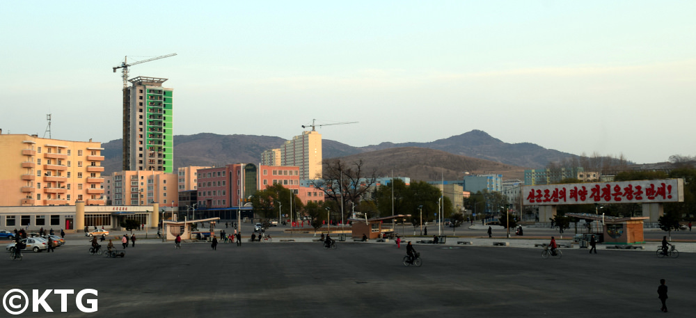 Views from the Najin Hotel in Rason, North Korea. Rajin and Sonbong make up a special economic zone in the DPRK