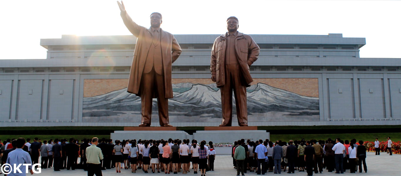 Mansudae Grand Monuments on National Day in DPRK (North Korea)
