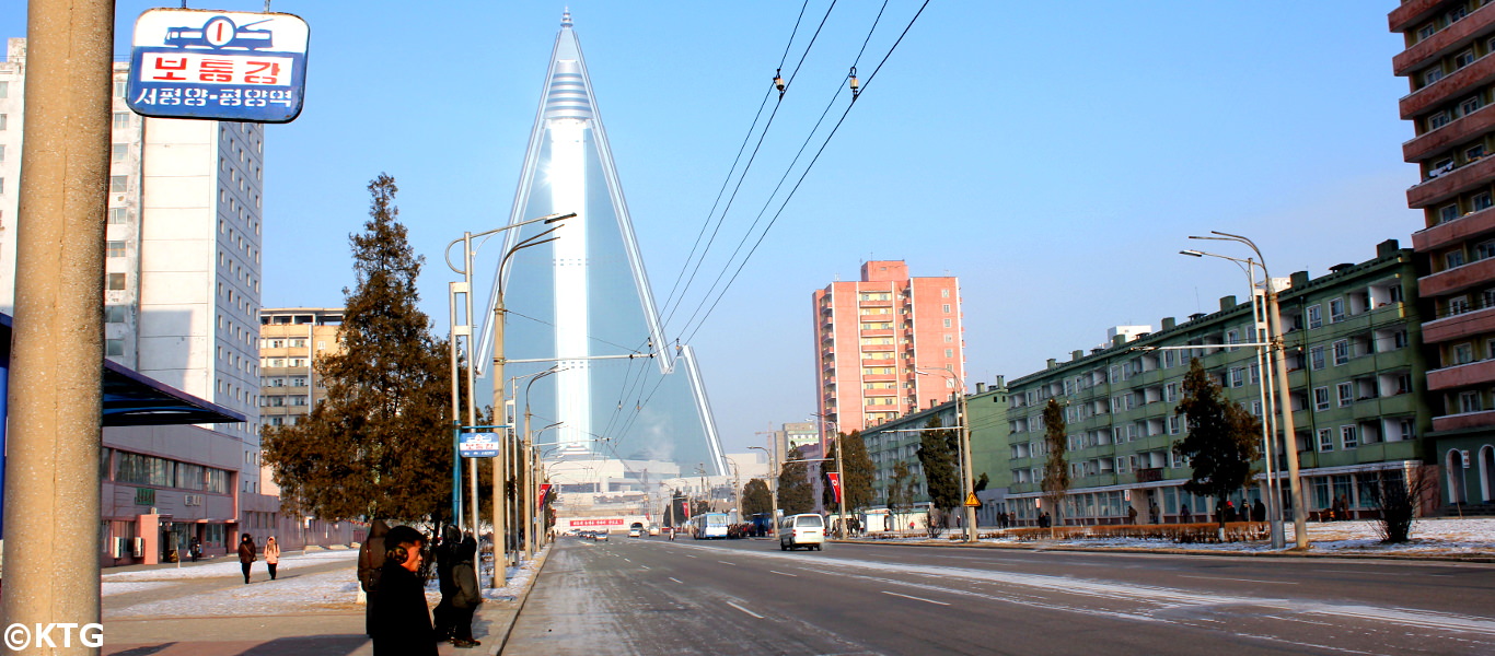 Pyongyang in winter, capital of North Korea