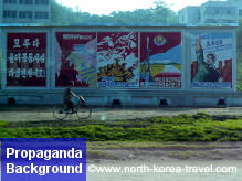 North Korean cycling in the summer in DPRK