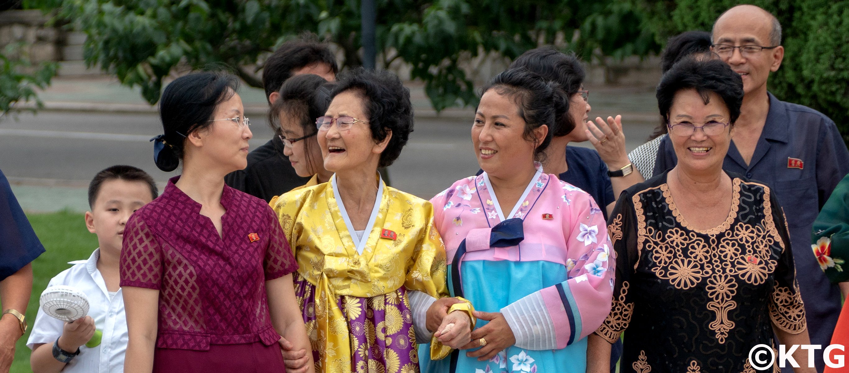 North Korean family in Pyongyang. Trip arranged by KTG Tours