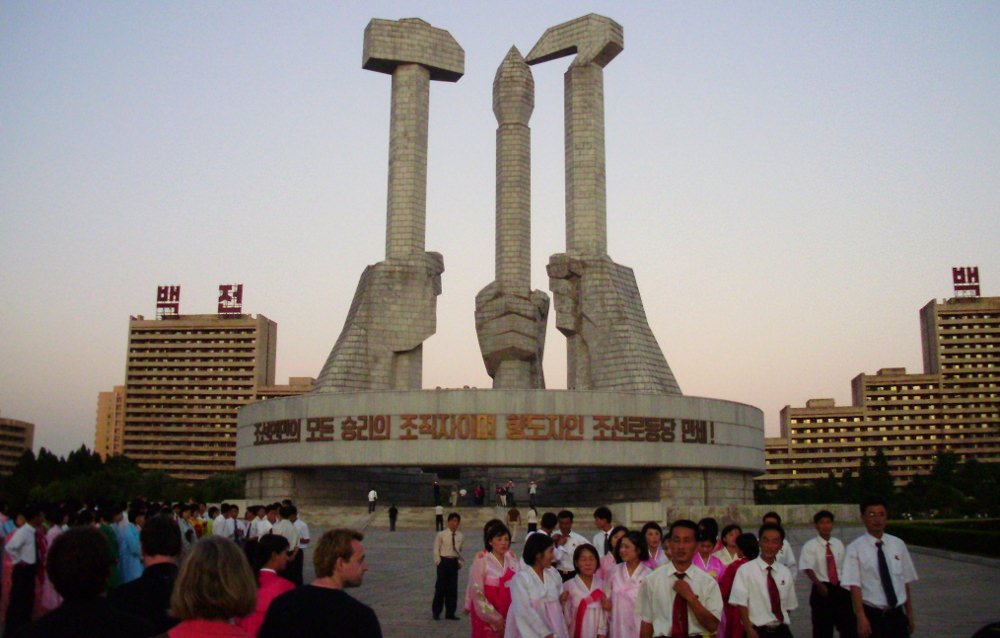 Moran Park on Liberation Day in Pyongyang, capital city of North Korea (DPRK) with KTG Tours
