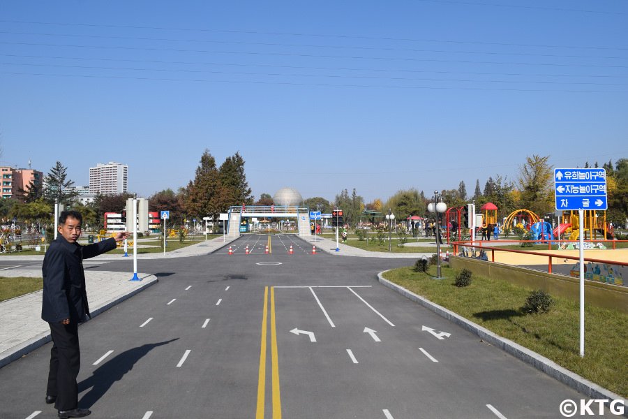 The Pyongyang Children's Traffic Park in North Korea (DPRK)