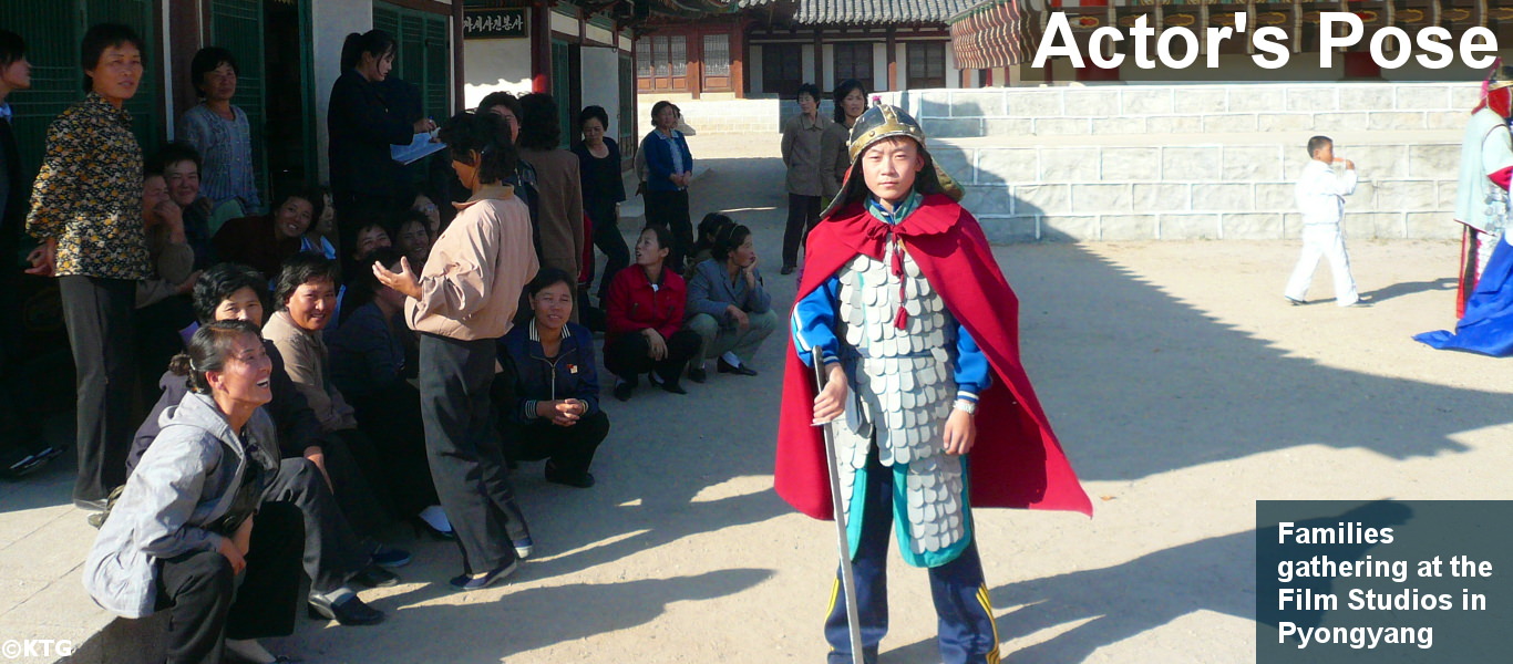 North Korean families at the Korean Film Studio