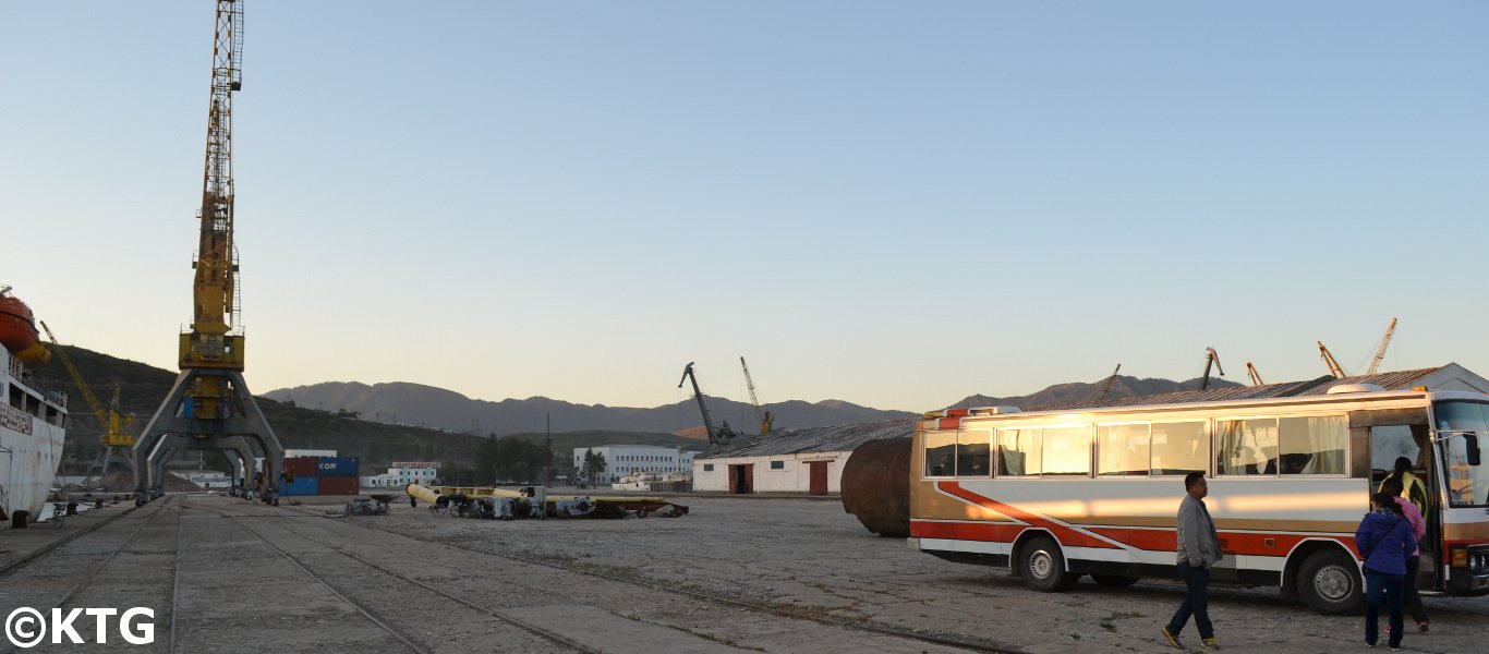 Rajin port in Rason a special economic zone in the DPRK i.e. North Korea. Picture taken by KTG Tours