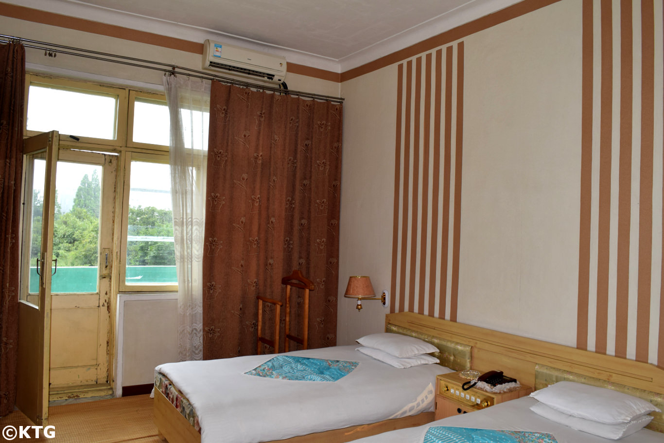 Room at the Songdowon Hotel in Wonsan city, Kangwon province, North Korea (DPRK). Trip arranged by KTG Tours