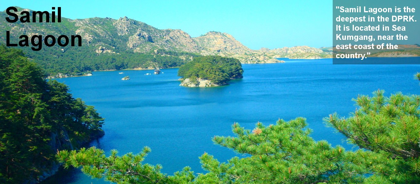 Samil lagoon, Mount Kumgang, in Corée du Nord. Trip arranged by KTG tours