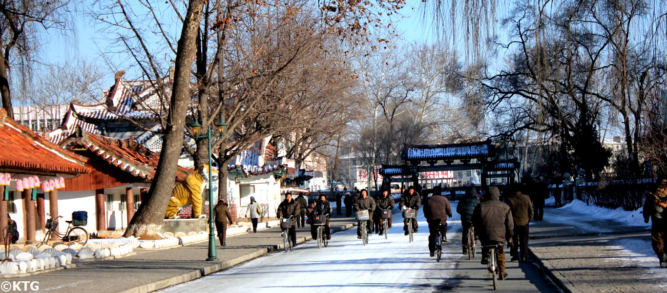 Sariwon city in North Korea in the winter. Picture taken by KTG Tours