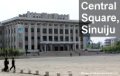 Plaza Central de Sinuiju en Corea del Norte