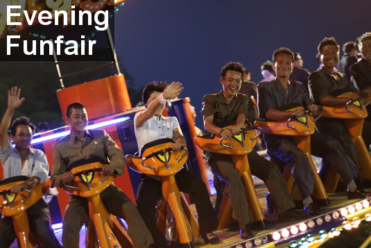 Taeson Evening funfair in Pyongyang, North Korea