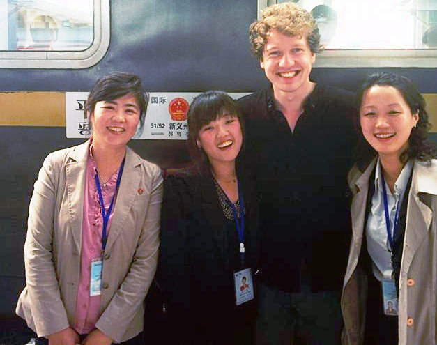 KTG Tim with local Korean guides in Pyongyang