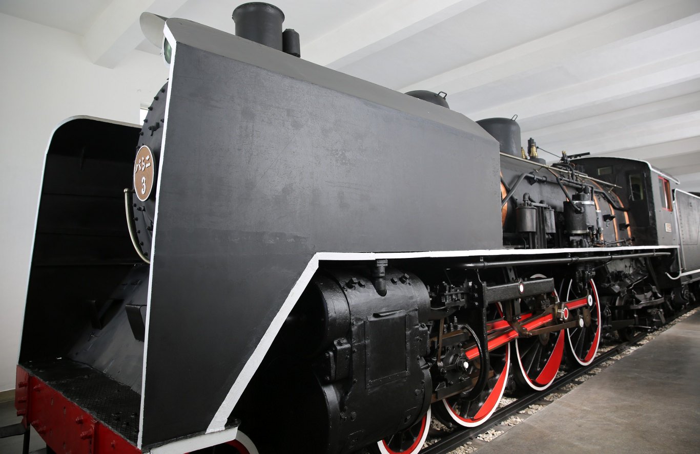 Steam train at the Wonsan Train Station Revolutionary Site in North Korea, DPRK. Picture taken by KTG Tours