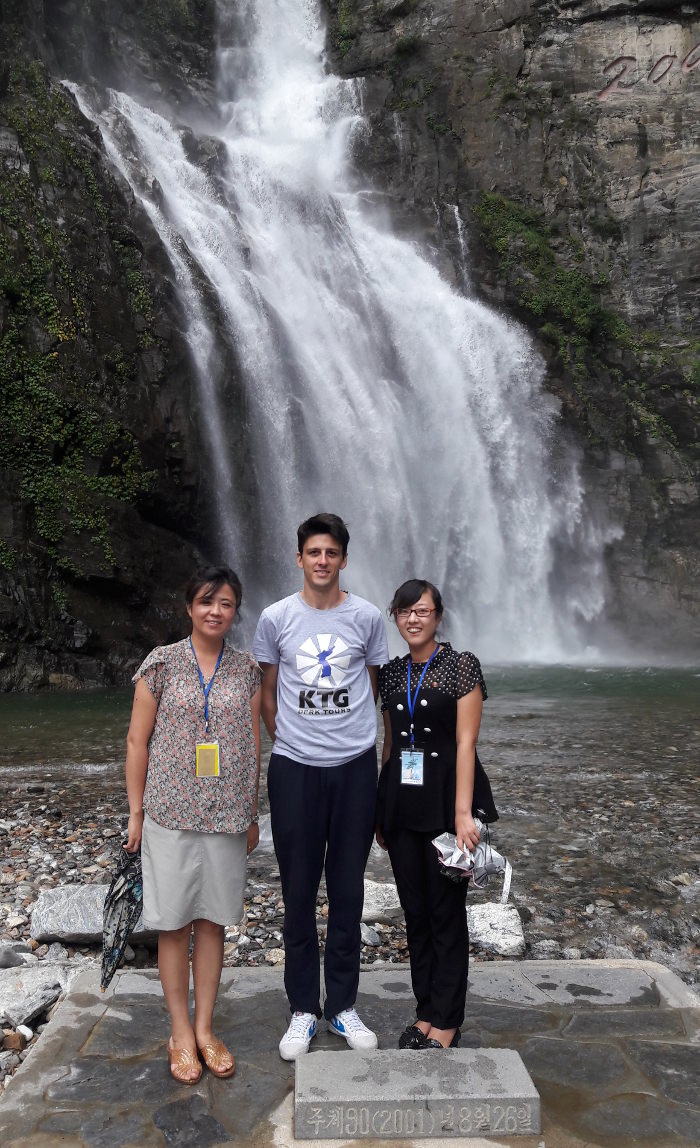 The Ullim Waterfalls near Wonsan in North Korea (DPRK). Trip arranged by KTG Tours