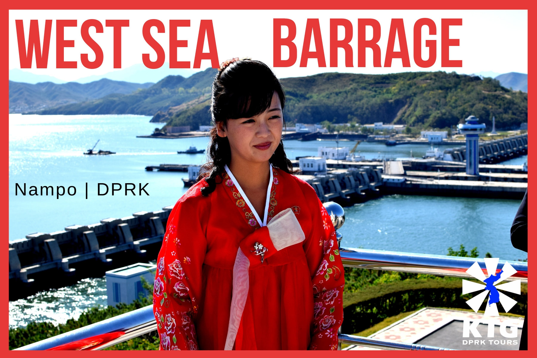 The West Sea Barrage in North Korea