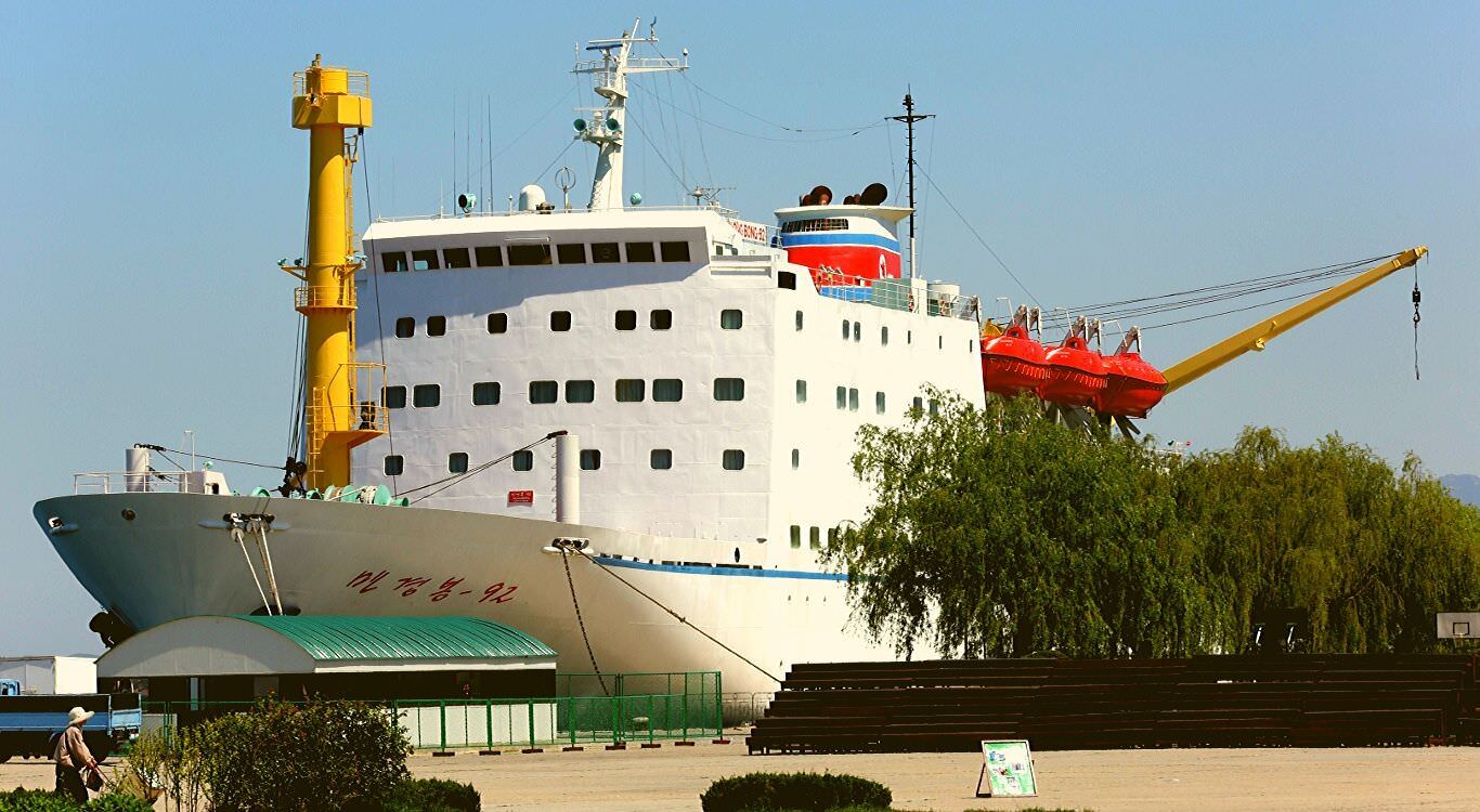 Mangyongdae boat in Wonsan North Korea