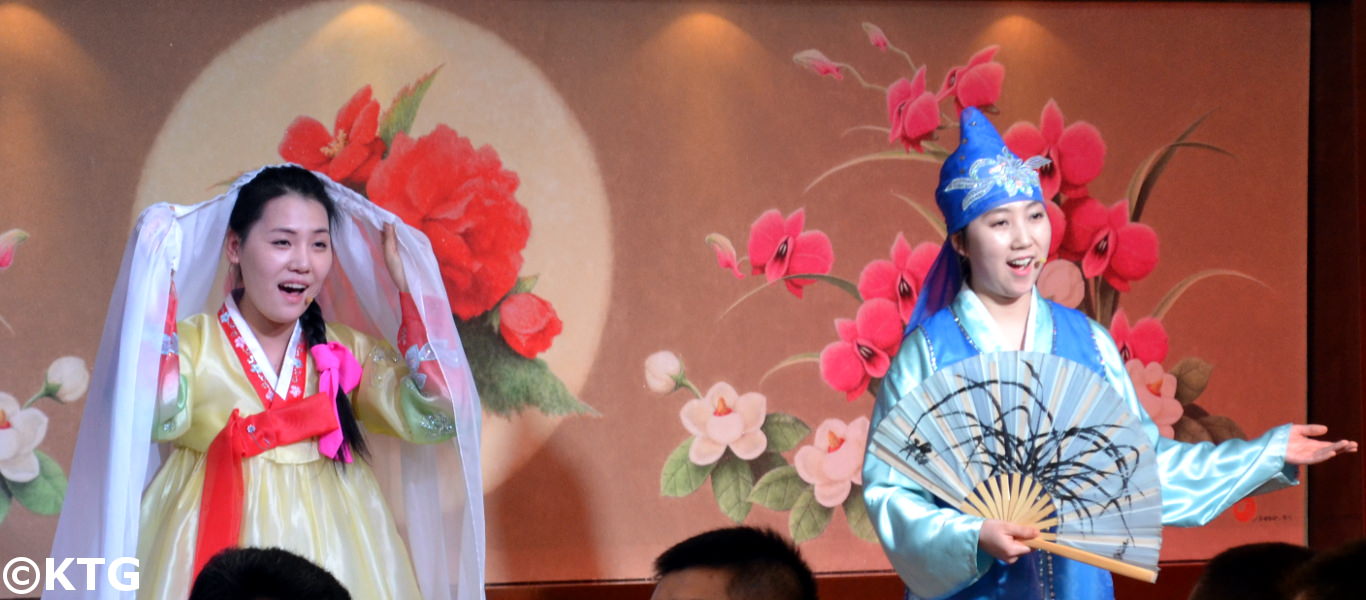 North Korean waitresses in a DPRK restaurant in Yanji China capital of Yanbian Korean autonomous prefecture in Jilin province