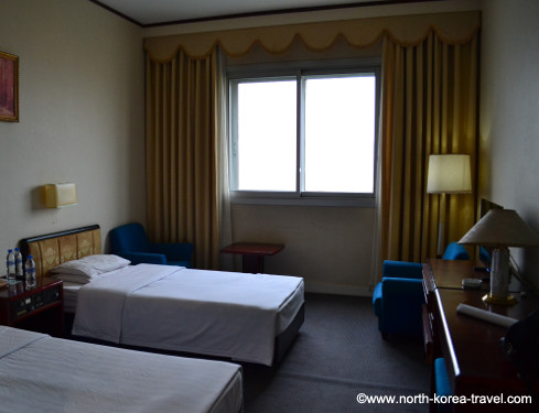 habitación doble en el Hotel Yanggakdo en Corea del Norte