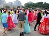 Dancing with locals in Pyongyang (Photo taken by Filip A.)