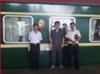 Me with our two guides in front of the train bount for Beijing.