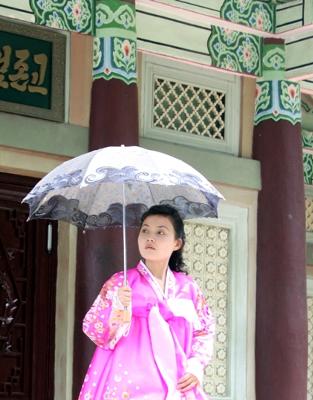 Korean lady in Mount Myohyang